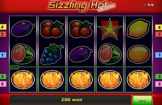 Игровой автомат Sizzling Hot Deluxe - выигрышная комбинация Выигрышная комбинация игрового автомата Sizzling Hot Deluxe